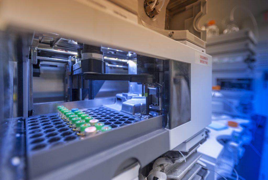 A machine that is working on something.